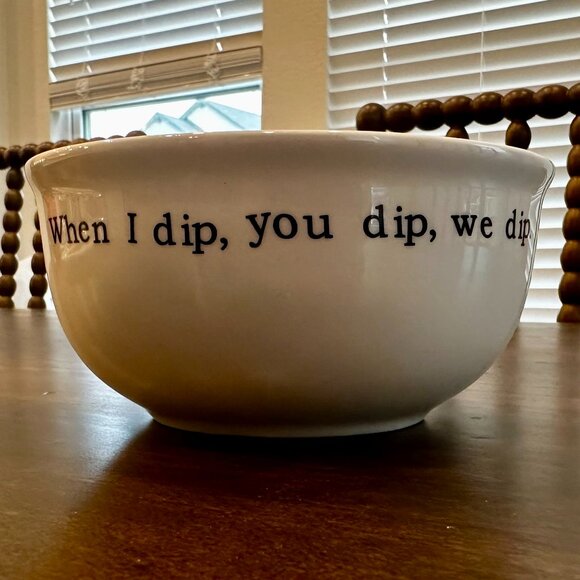 NWOT - Royal Norfolk 6" Bowl - When I Dip, You Dip, We Dip - Picture 1 of 4